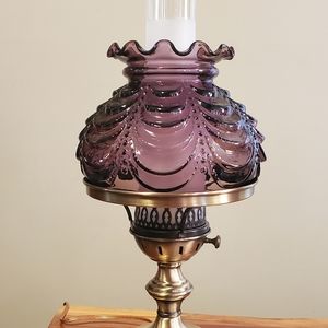 Fenton Purple Drapery Style Student Lamp